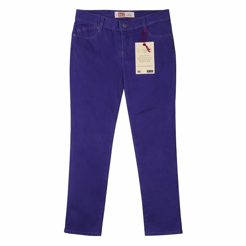 NWT L.E.I. Girl’s Kate Lowrise Skinny Purple Jeans Size 12 Regular